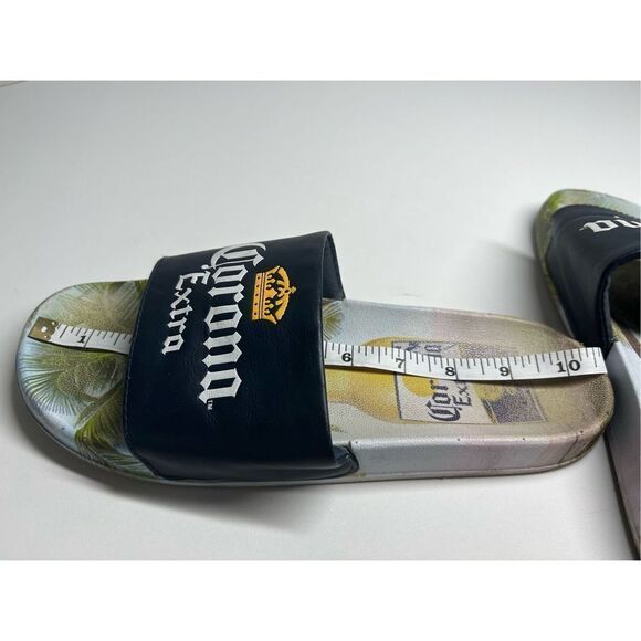 Corona Extra Black Label with Beach Scene Sandal Slides Multi-Color Size 7,5 Men - Picture 6 of 8